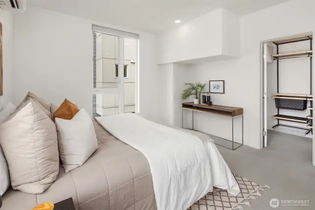 Second bedroom with walk-in closet.