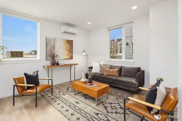 Oversized windows - nearly every room flooded with natural light.