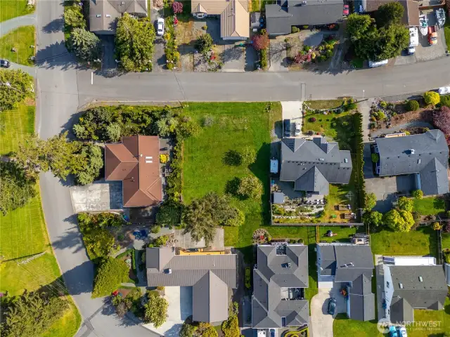 King-sized lot with all city utilities ready to go.