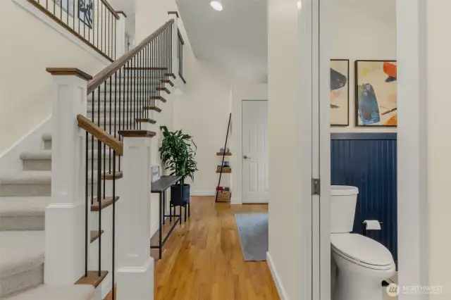 Staircase and 2nd floor banister updated with new modern style within 3 years.