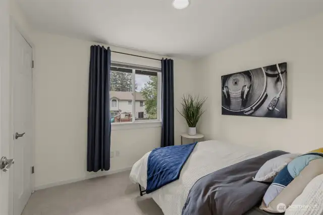 Bedroom #4 with queen size murphy bed provides flexbility for office, gym space, and visitng guests. (Queen mattress goes with seller/negociable)