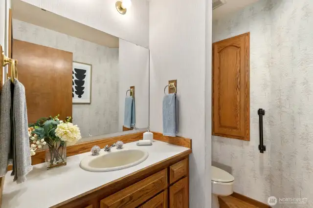 Main level powder room