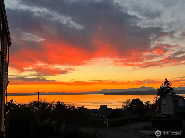 Incredible sunsets visible from nearly every room in the home