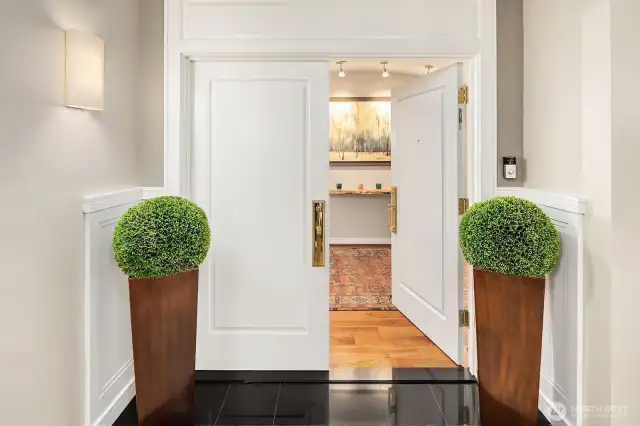Elegance and luxury upon entry.