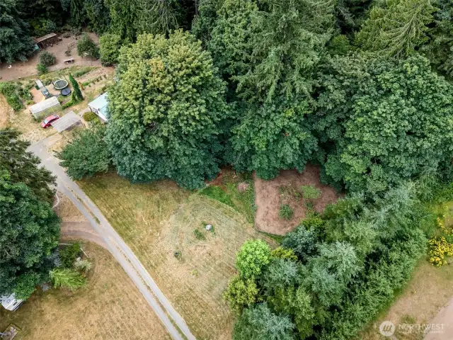 Property on the right of driveway