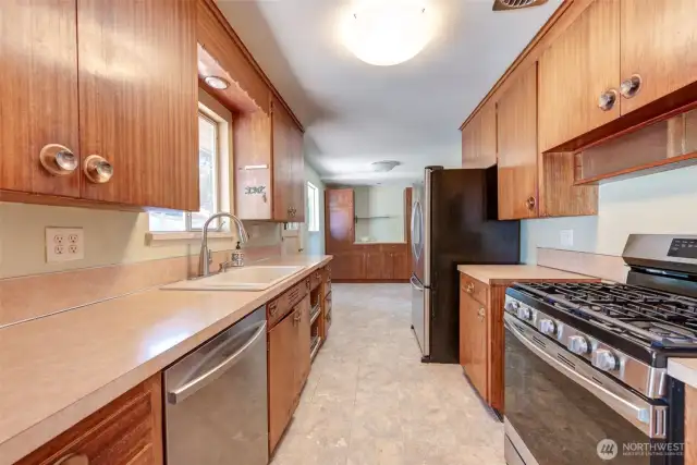 Kitchen is on the main level