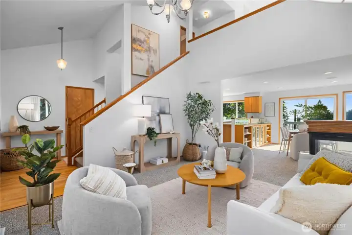 Spacious yet cozy living room perfect for entertaining.