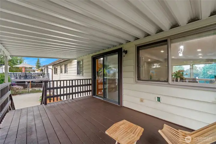 Rear covered deck