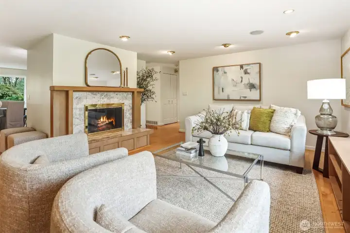 Living room looking towards hall to bedrooms