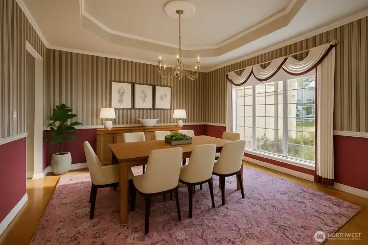 Virtually Staged. Shown here as a formal dining room