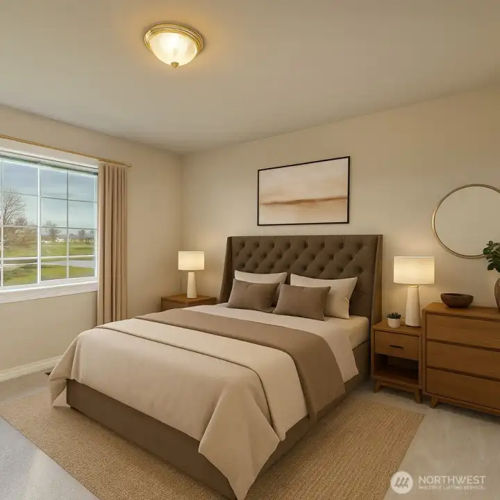 Virtually Staged upstairs bedroom #2