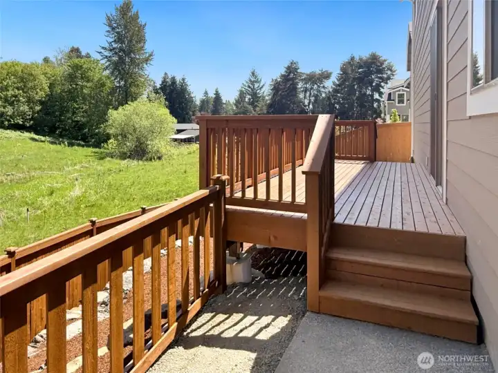 Deck overlooking the wetlands