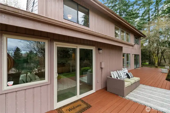 Back Deck with stairs to the Yard  6008 Indian Trail NE, Tacoma, WA 98422