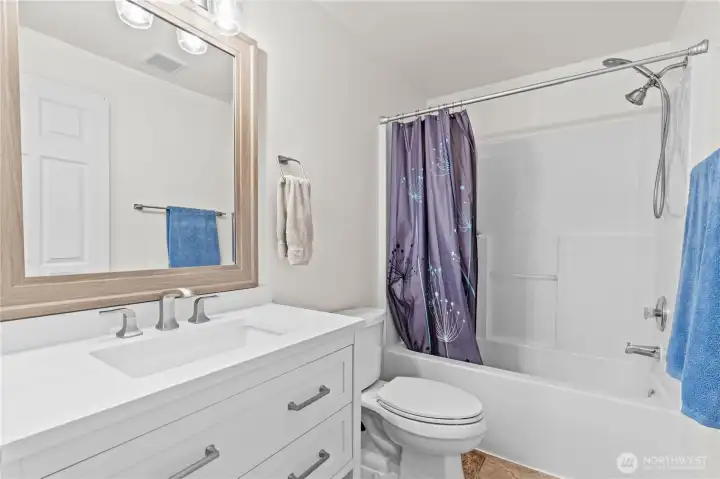 Full bathroom on upper level