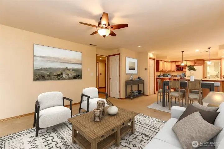 Rec room - Image has been virtually staged