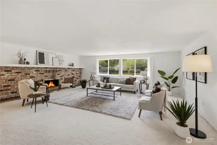 Upon entering the home, you are greeted by a large, inviting living room. Fantastic space for entertaining!