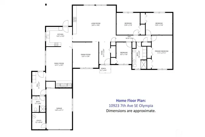 Solidly built in 1971, the home offers a gracious layout, all on one level!