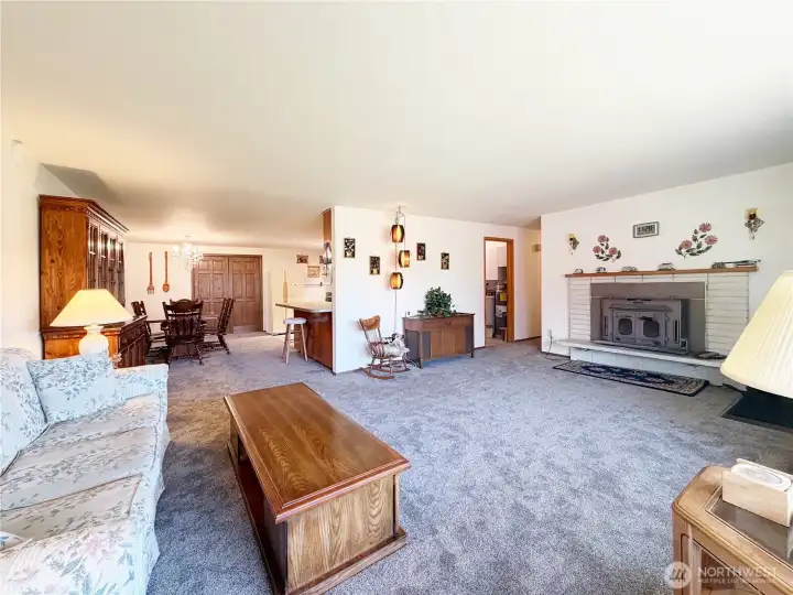 Also a wood burning insert