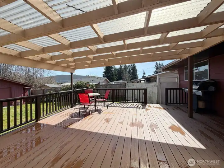 Large covered deck
