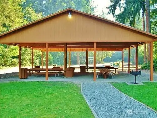 Covered picnic area.