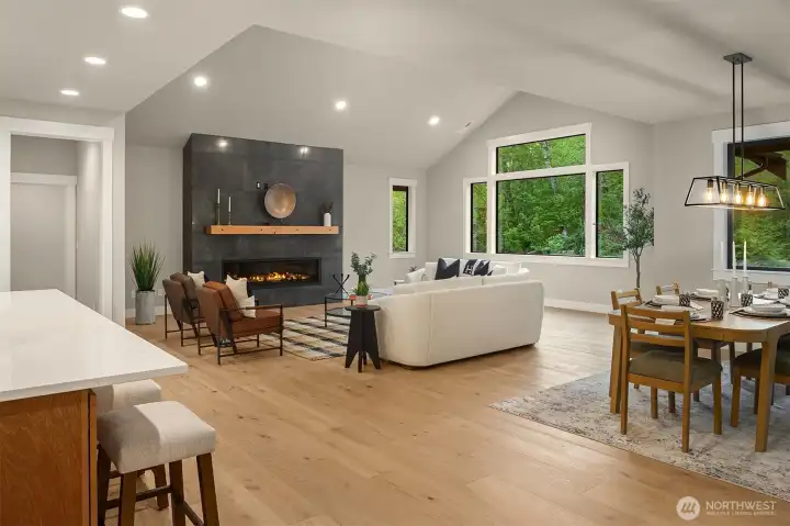 Expansive open-concept layout designed for hosting large groups with ease.