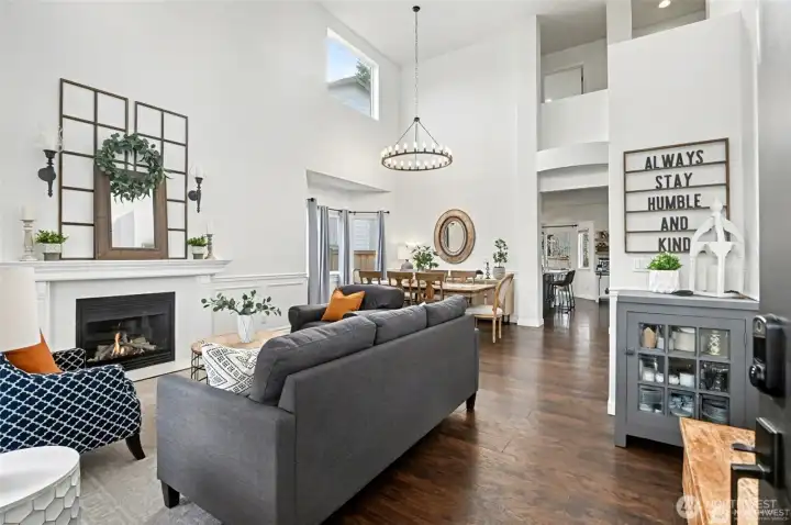 From the moment you step through the front door you are greeted with a cozy Fireplace. From the moment you step through the front door you are greeted with a cozy Fireplace.