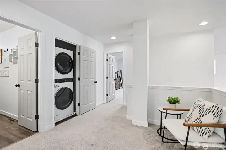 Upstairs landing with W/D Upstairs landing with W/D