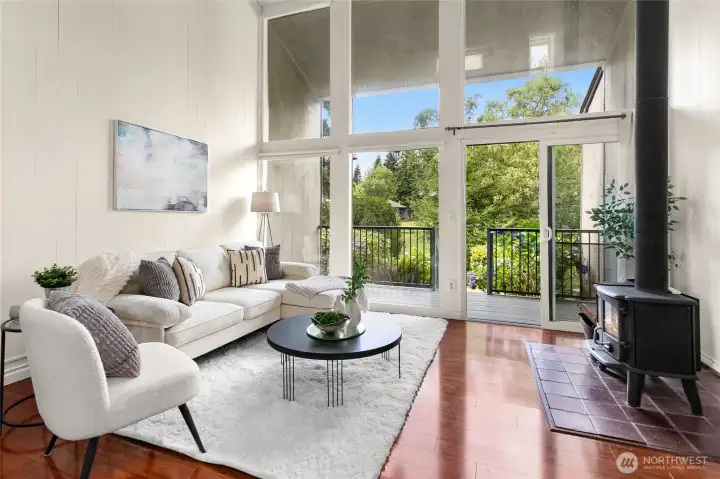 You will love all the light and how large this beautiful living room feels! You will love all the light and how large this beautiful living room feels!