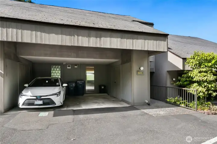There is a locking storage unit off the carport. There is a locking storage unit off the carport.