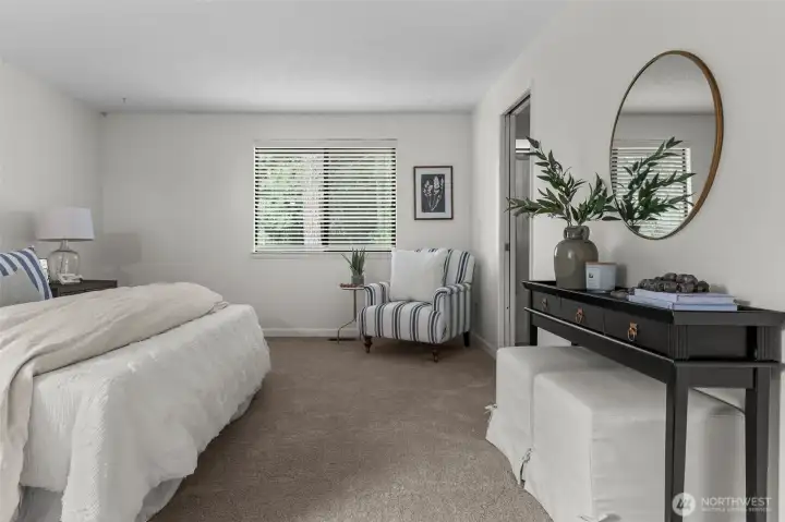 Primary bedroom big enough for sitting area