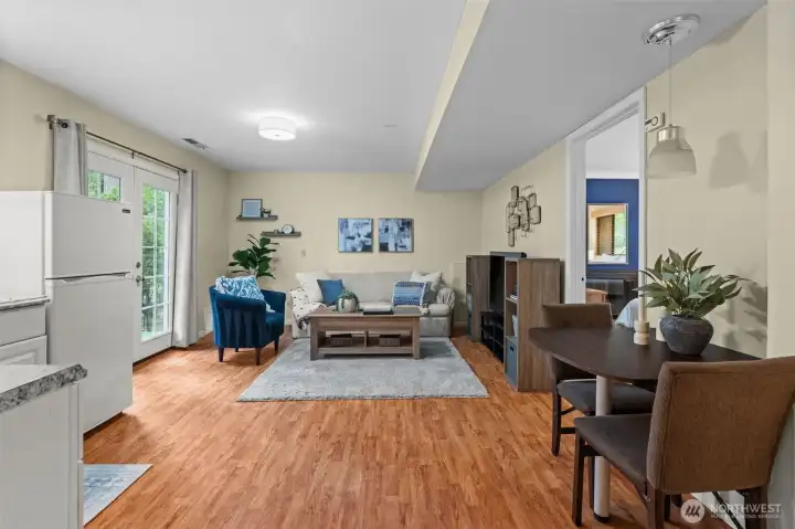 Downstairs living area
