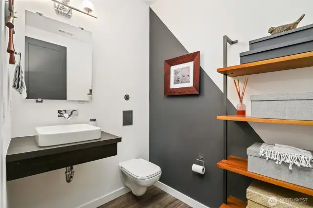Powder room on the main floor.