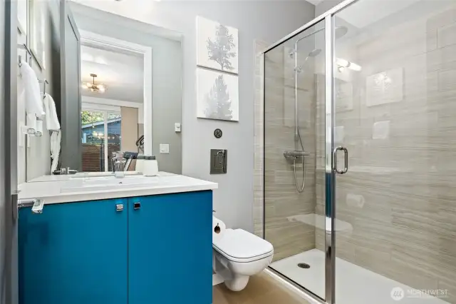 3/4 bathroom on the first floor.