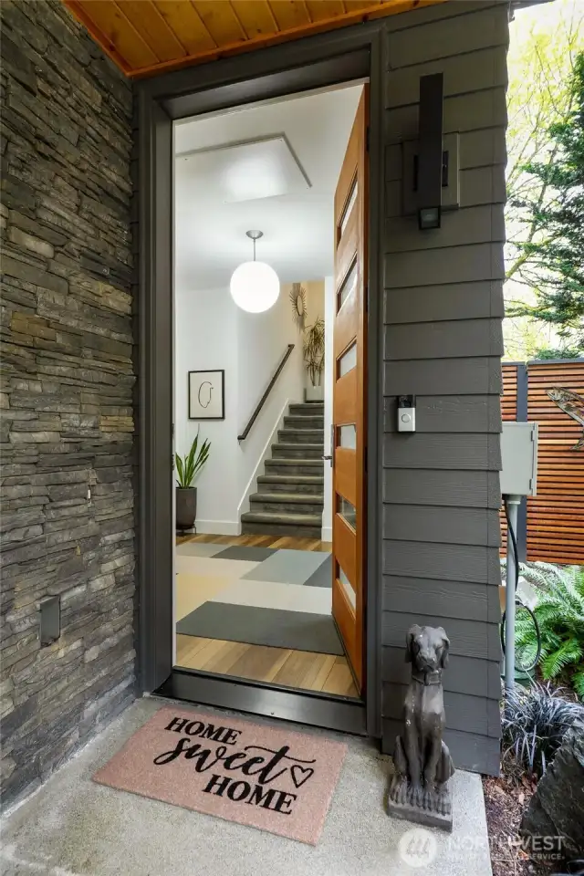 Welcoming entry.