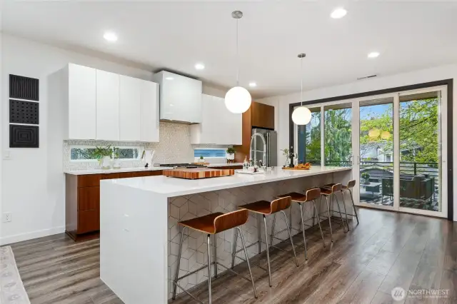 12.5  foot Island, seating for 5.