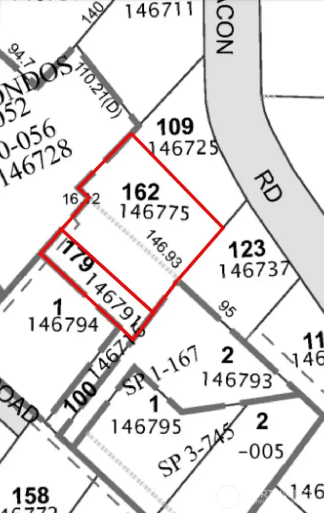 County map of both lots