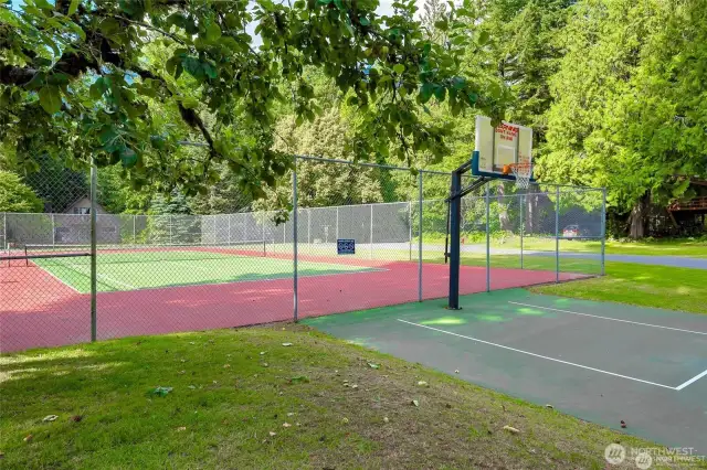 Variety of sports courts
