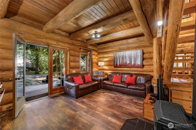 Tongue and Groove Pine creates a warm and inviting interior