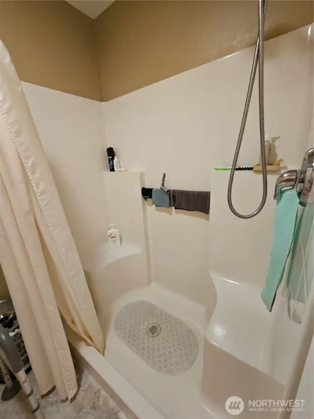 Separate toilet and shower from the vanity and main bedroom.