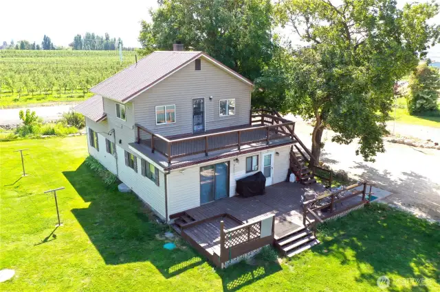 Aerial rear of home