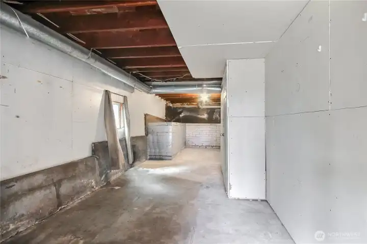 More storage areas in the basement.