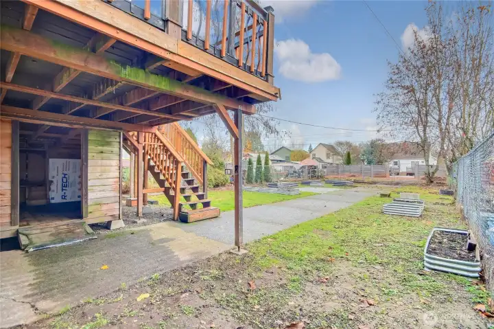 Need more storage, additional storage right under the deck.