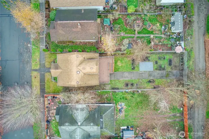An aerial view of the home