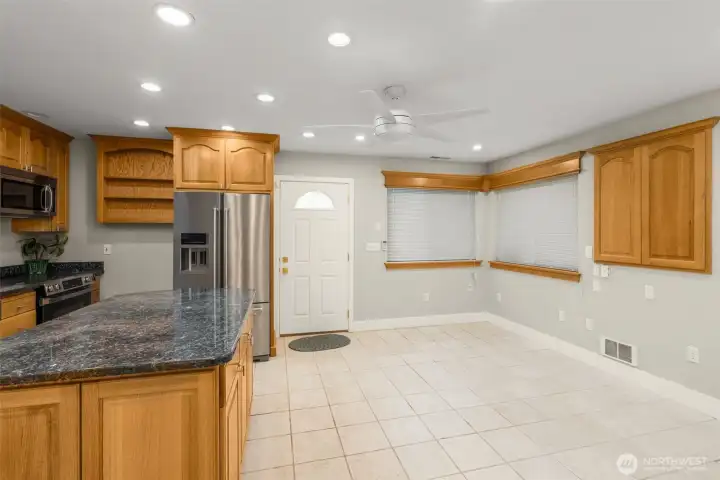 Unit 2 - Main Kitchen on entry/maion  level- LR area with entrance looking straight ahead