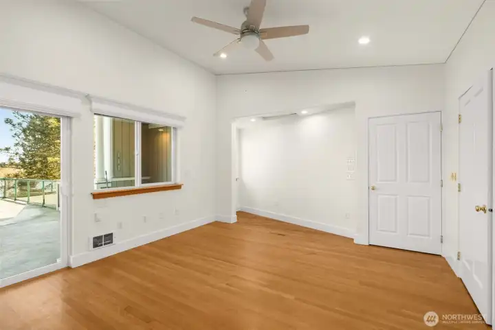 Unit 2 Upper level Bedroom adjoining deck