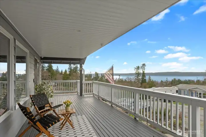 Huge wrap-around deck for soaking in the views!