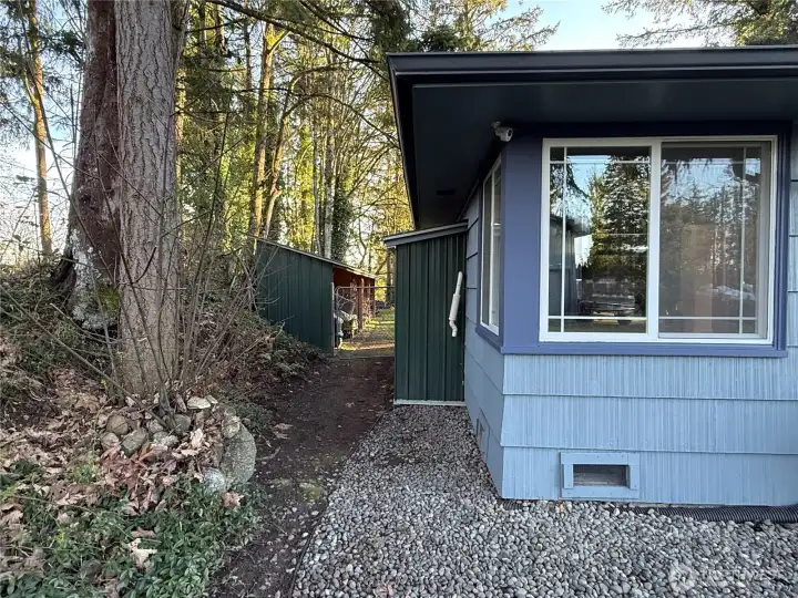 Water heater back here