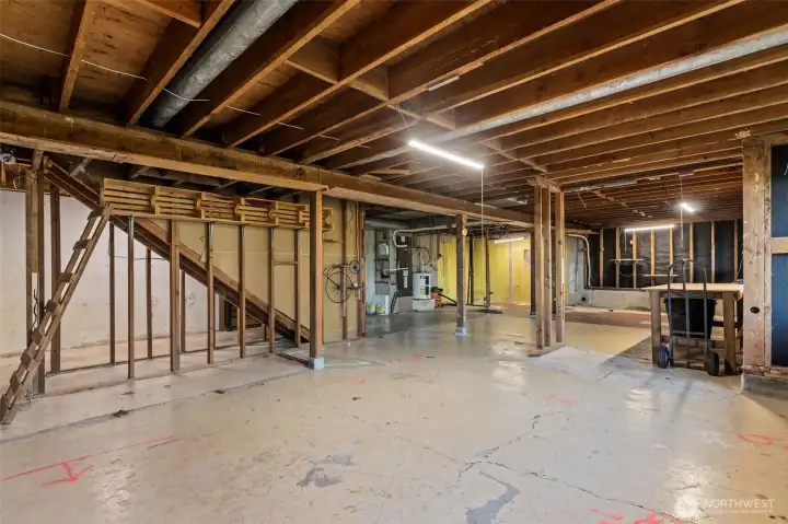 Large Unfinished Basement