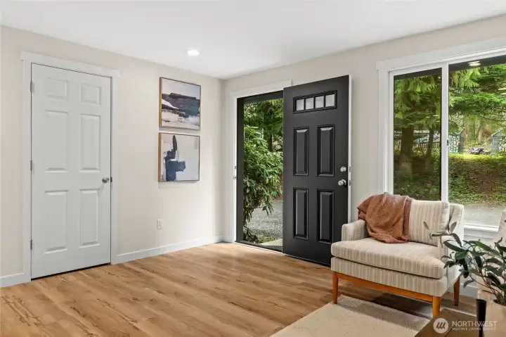 Enter your new home featuring new luxury plank vinyl flooring and fresh interior paint.