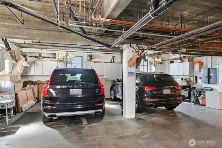 Two Secure under Building Parking Spaces